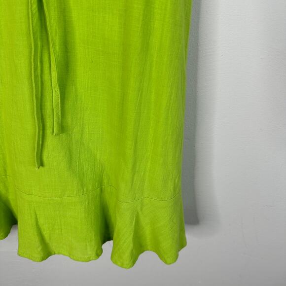 Lulu's Here to Dance Lime Green Lace-Up Mini Dress - Picture 4 of 8